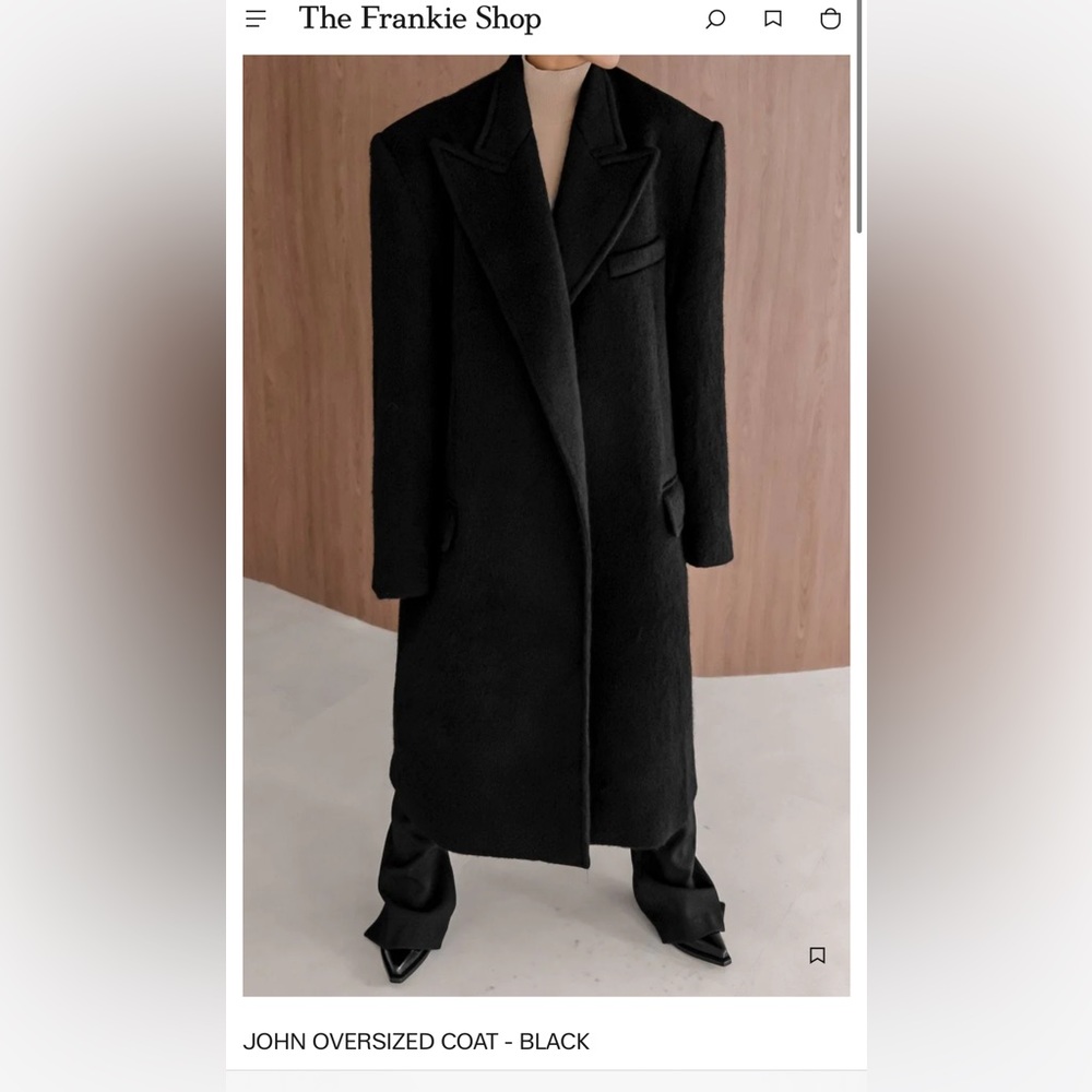COPY - The Frankie Shop Oversized John Coat in Black -SOLD OUT EVERYWHERE